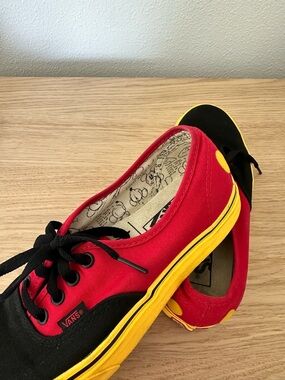 Vans Red, Black & Yellow Disney Canvas Low-Top Sneakers